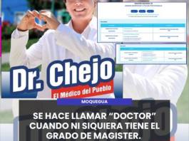 MOQUEGUA | SE HACE LLAMAR DOCTOR CUANDO NI SIQUIERA TIENE EL GRADO DE MAGISTER.