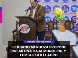 GENERAL SÁNCHEZ CERRO | FELICIANO MENDOZA PROPONE CREAR UNA CAJA MUNICIPAL Y FORTALECER EL AGRO