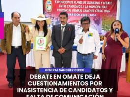 GENERAL SÁNCHEZ CERRO | DEBATE EN OMATE DEJA CUESTIONAMIENTOS POR INASISTENCIA DE CANDIDATOS Y FALTA DE COMUNICACIÓN