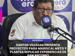 MOQUEGUA | SANTOS VILLEGAS PRESENTA PROYECTOS PARA MARISCAL NIETO Y PLANTEA REPLICAR EXPERIENCIAS DE SAN ANTONIO
