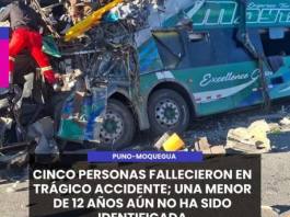 MOQUEGUA | CINCO PERSONAS FALLECIERON EN TRÁGICO ACCIDENTE; UNA MENOR DE 12 AÑOS AÚN NO HA SIDO IDENTIFICADA
