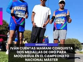 MOQUEGUA | IVÁN CUENTAS MAMANI CONQUISTA DOS MEDALLAS DE ORO PARA MOQUEGUA EN EL CAMPEONATO NACIONAL MÁSTER