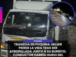 PUQUINA | TRAGEDIA EN PUQUINA: MUJER PIERDE LA VIDA TRAS SER ATROPELLADA JUNTO A SU BURRITO; CONDUCTOR HABRÍA HUIDO DEL LUGAR