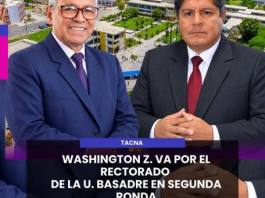 NACIONAL | WASHINGTON Z. VA POR EL RECTORADO DE LA U. BASADRE EN SEGUNDA RONDA