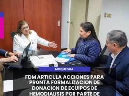 MOQUEGUA | FDM ARTICULA ACCIONES PARA PRONTA FORMALIZACIÓN DE DONACIÓN DE EQUIPOS DE HEMODIALISIS POR PARTE DE ESSALUD