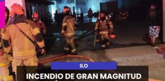 ILO | INCENDIO DE GRAN MAGNITUD ARRASÓ TALLER EN EL PARQUE INDUSTRIAL DE ILO.