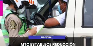 NACIONAL | MTC ESTABLECE REDUCCIÓN EXCEPCIONAL DEL 90 % EN MULTAS DE TRÁNSITO DEL TRANSPORTE.