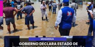 MOQUEGUA | GOBIERNO DECLARA ESTADO DE EMERGENCIA EN 893 DISTRITOS DE MÁS DE 20 REGIONES ANTE PELIGRO INMINENTE POR EL FENÓMENO EL NIÑO.
