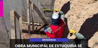 MOQUEGUA | OBRA MUNICIPAL DE ESTUQUIÑA SE EJECUTA CON ALARMANTES DEFICIENCIAS TÉCNICAS.