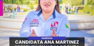 SAMEGUA | CANDIDATA ANA MARTINEZ PRESENTA SU HOJA DE RUTA PARA TRANSFORMAR Y MODERNIZAR A SAMEGUA