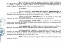 Suspende labores en el sector pÃºblico por festividad de Santa Fortunata