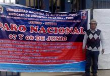PUNO: CATEDRÃTICOS DE LA "UNA" CIERRAN CAMPUS UNIVERSITARIO
