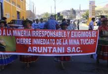 CON PROTESTA COMUNEROS PIDEN QUE ARUNTANI DEJE DE OPERAR EN MOQUEGUA