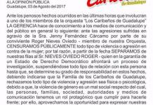 SEPARAN A INTEGRANTE DE ORQUESTA TRAS BRUTAL AGRESIÃ“N A SU PAREJA