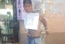 PUNO: HOMBRE ES ATADO A UN POSTE DE ALUMBRADO PÃšBLICO POR ROBAR UN CELULAR
