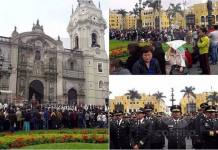LIMA: MILES ACUDEN A PLAZA DE ARMAS PARA MISA SOLEMNE
