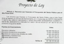 GOBIERNO PRESENTA PROYECTO DE PRESUPUESTO PÃšBLICO PARA EL 2018