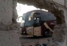 TACNA: CON FORADO EN MURO DE TALLER ROBAN ACCESORIOS DE UN BUS