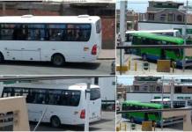 TACNA: BUS DE LA RUTA 203 ABASTECE DE COMBUSTIBLE EN GRIFO CON PASAJEROS ABORDO