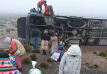 MOQUEGUA: ASCIENDE A CUATRO LOS MUERTOS TRAS ACCIDENTE DE BUS DE EMPRESA SAGITARIO