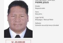 MOQUEGUA: CAE SUJETO INCLUIDO EN LISTA DE LOS MÃS BUSCADOS