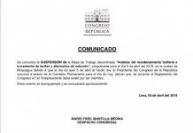 MOQUEGUA: SUSPENDEN REUNIÃ“N DE MESA DE TRABAJO SOBRE PROBLEMÃTICA DE LA TARIFA DEL AGUA
