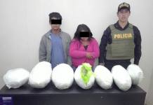 APURIMAC: INTERVIENEN A PAREJA CON CARGA DE MARIHUANA