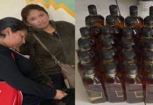 MOQUEGUA: DETIENEN A DOS MUJERES CON 200 BOTELLAS DE WHISKY Y RON DE CONTRABANDO