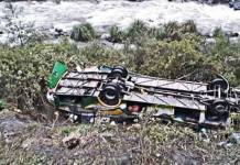PUNO: BUS CAE A BARRANCO EN VÃA JULIACA-SANDIA Y DEJA 6 MUERTOS Y 37 HERIDOS