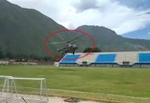 CUSCO: HELICÃ“PTERO ATERRIZA EN MEDIO DEL CAMPO DONDE ENTRENABA CIENCIANO