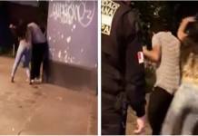 AREQUIPA: CAPTAN A MUJER GOLPEANDO A SU PAREJA EN PLENA CALLE