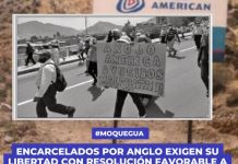 ENCARCELADOS POR ANGLO EXIGEN SU LIBERTADCON RESOLUCIÃ“N FAVORABLE A SOUTHERN PERÃš