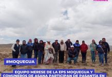 Equipo MERESE de la EPS Moquegua y comuneros de Asana participan de pasantÃ­a en la Reserva Nacional de Salinas y Aguada BlancaGracias a la alianza estratÃ©gica que se tiene entre la empresa prestadora de servicios de agua potable y alcanta