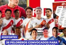 26 PELOREROS CONVOCADOS PARAENFRENTAR A URUGUAY Y BRASIL