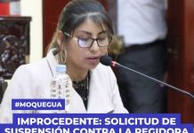 Improcedente: Solicitud de SuspensiÃ³n Contra la Regidora Rossmery Villegas
