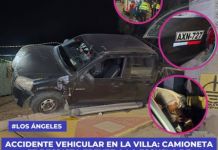 ACCIDENTE VEHICULAR EN LA VILLA - LOS ANGELES: CAMIONETA SE DESPISTA FRENTE A LA ESCUELA DE AVIACIÃ“N DEL EJÃ‰RCITO