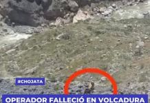 MOQUEGUA: OPERADOR FALLECIÃ“ EN VOLCADURA DE CARGADOR FRONTAL DE CHOJATA
