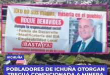 MOQUEGUA: POBLADORES DE ICHUÃ‘A OTORGAN TREGUA CONDICIONADA A MINERA BUENAVENTURA