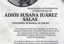 MOQUEGUA: FALLECE SUSANA JUÃREZ SALAS, FUNDADORA DE BODEGA EL MOCHO