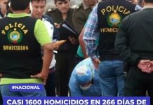 CASI 1600 HOMICIDIOS EN 266 DÃAS DE GESTIÃ“N DEL MINISTRO â€œSANTIVAÃ‘EZâ€