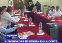 MOQUEGUA: AUTORIDADES SE REÃšNEN EN LA CORTE SUPERIOR DE JUSTICIA POR RIESGO EN EL MALECÃ“N RIBEREÃ‘O