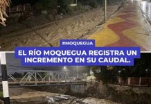 MOQUEGUA: EL RÃO MOQUEGUA REGISTRA UN INCREMENTO EN SU CAUDAL