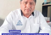 MOQUEGUA: COMERCIANTES PIDEN LA CABEZA DEL GERENTE ROBERT RODRÃGUEZ GARCÃA