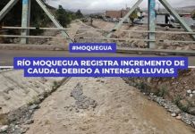 MOQUEGUA: RÃO MOQUEGUA REGISTRA INCREMENTO DE CAUDAL DEBIDO A INTENSAS LLUVIAS