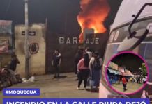 MOQUEGUA: INCENDIO EN LA CALLE PIURA DEJÃ“ DAÃ‘OS MATERIALES