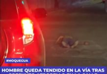 MOQUEGUA: HOMBRE QUEDA TENDIDO EN LA VÃA TRAS PRESUNTO ATROPELLO EN LA CALLE ÃNCASH CON BALTA