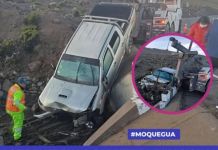 MOQUEGUA: ACCIDENTE EN LA CARRETERA BINACIONAL DEJA CUATRO HERIDOS