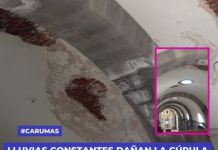 MOQUEGUA: LLUVIAS CONSTANTES DAÃ‘AN LA CÃšPULA DE LA IGLESIA DE SAN FELIPE DE CARUMAS