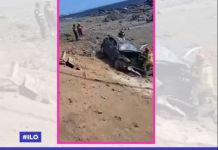 MOQUEGUA: ACCIDENTE DE CAMIONETA CERCA A PLAYA ENFERMERAS