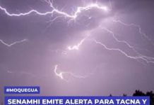MOQUEGUA: SENAMHI EMITE ALERTA PARA TACNA Y MOQUEGUA POR LLUVIAS INTENSAS, GRANIZO Y DESCARGAS ELÃ‰CTRICAS